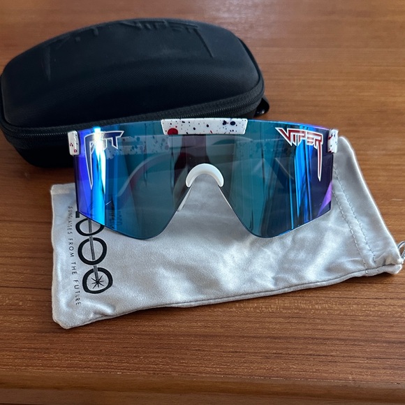 Pit Viper Blue and White Sunglasses - Picture 1 of 2